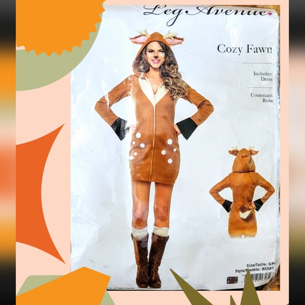 COZY CUTE FAWN HALLOWEEN COSTUME *LIKE NEW* sz S/M